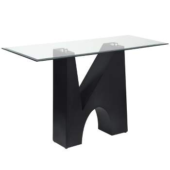 Riverpoint Modern Rectangle Console Table Clear/Black - HOMES: Inside + Out