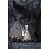 10x8.3x13.5" Cardboard Lighted Haunted House, Black Beige Tabletop holiday halloween decor, Battery Powered - 3 of 4