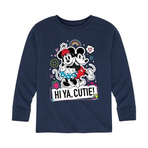 Boys' - Disney - Mickey Minnie Hi Ya Cutie Long Sleeve Graphic T-Shirt - 1 of 4