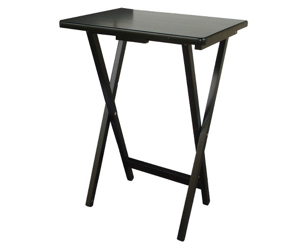TV Tray Wood Black - Plastic Dev Group