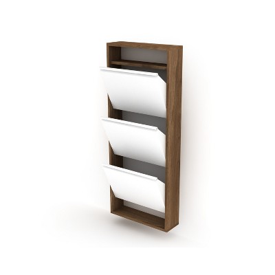Vynxaria Modern 3-Tier Wood Frame Shoe Storage, Stylish and Functional Design
