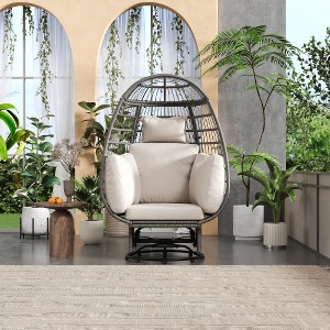YOOCOZZ Patio Rattan Egg Chair with Rocking Function for Garden and Balcony - 1 of 1