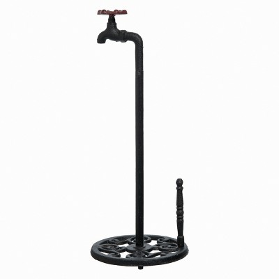 Transpac Metal 16" Grey Spring Spigot Paper Towel Holder