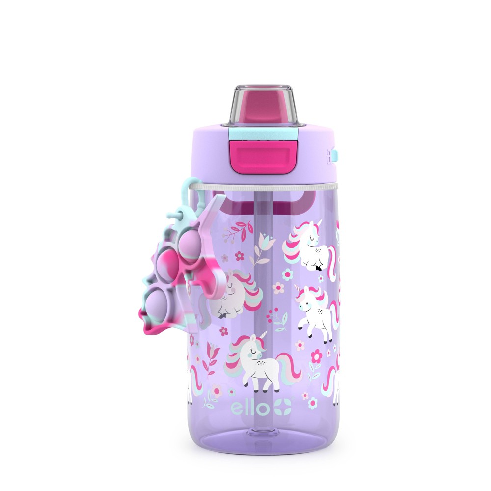 Photos - Water Bottle Ello 14oz Plastic Colby Pop!  Fidget Accessory Unicorn
