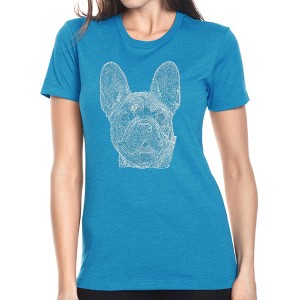 LA Pop Art Women's Premium Blend Word Art T-shirt - French Bulldog - 1 of 4