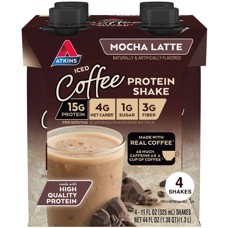 Atkins RTD Iced Coffee Shake - Mocha Latte, 1 of 10