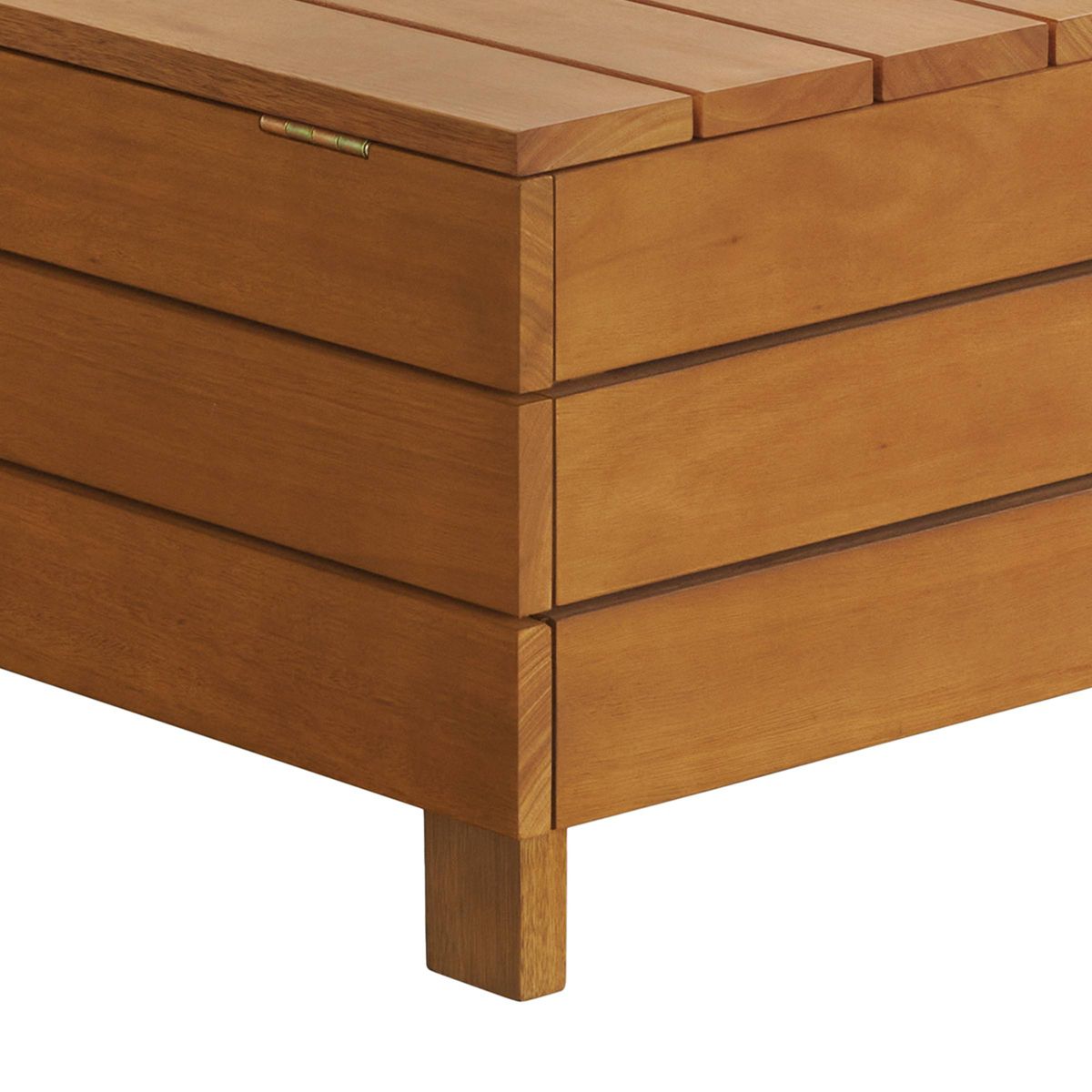 Alaterre Furniture Barton Eucalyptus Wood Outdoor Coffee Table with Storage Brown - thumbnail 6