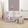 Little Love by NoJo Woodland Meadow Taupe and Tan, Fox Stay Wild My Child Super Soft Applique Baby Blanket - 4 of 4