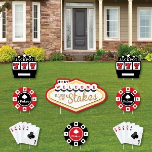Big Dot of Happiness Las Vegas - Yard Sign & Outdoor Lawn Decorations - Casino Party Yard Signs - Set of 8 - 1 of 4