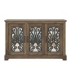 Galano 3-Door Sideboard with Mirrored Cut-Out Storage 45.7" W × 15.7" D × 29.3" H - 4 of 4