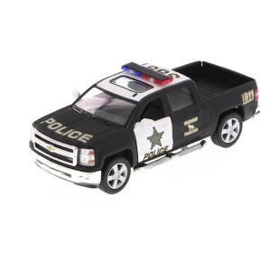 KiNSMART 2014 Chevrolet Silverado LTZ Crew Cab 4x4 1:46 Scale 5" Die Cast Metal Model Pick-up Truck Toy (Police Edition) - 1 of 4