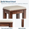 Makeup Vanity Desk, with Mirror and Lights, 42" Glass Top Vanity Table, Upholstered Stool, Drawers, Cabinet & Open Shelves, 2 Storage Drawers - 3 of 4