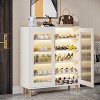 Tribesigns 5-Tier Shoe Cabinet with LED Light - 2 of 4