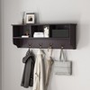 KTMBDW Length Shelf Coat Rack Wall Mount Coat Hooks with Shelf Wall-Mounted Coat Hook Rack with 4 Dual Hooks for Bathroom, Living Room - 2 of 4