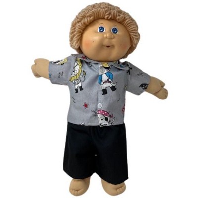 Doll Clothes Superstore Handmade Pirate Print Short Set Fits 15 - 16 Inch Cabbage Patch Kid Dolls