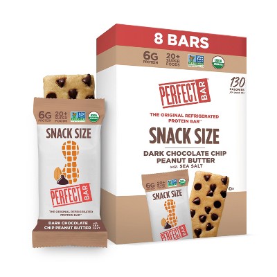 Perfect Bar Dark Chocolate Chip Peanut Butter Snack Size Protein Bars ...