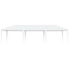 vidaXL White Party Tent, Iron-Frame Outdoor Canopy, UV- and Water-Resistant PE Material, Garden Gazebo, 29.5'x13.1'x8.9' Size - 3 of 4