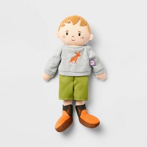 15" Soft Toddler Brown Hair Doll - Gigglescape™ - 1 of 3