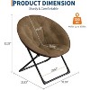 Comfy Oversized Saucer Chair - Plush Reading Lounger for Adults, Sturdy XL Frame, Foldable Accent Chair for Bedroom, Living Room & Dorm - 3 of 4