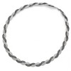 Black Bow Jewelry Two Tone Diamond Cut Braided Necklace in Sterling Silver, 18.5 Inch - 2 of 4
