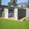 CAVINAS 10x12 FT Outdoor Utility Storage Shed with Lockable Doors,All Weather Tool Shed with Updated Frame Structure,Garden Shed for Patio,Black - 2 of 4