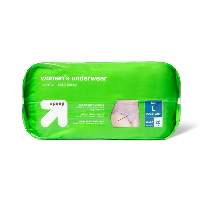 Incontinence Underwear for Women - Unscented - Maximum Absorbency - up & up™, 3 of 8