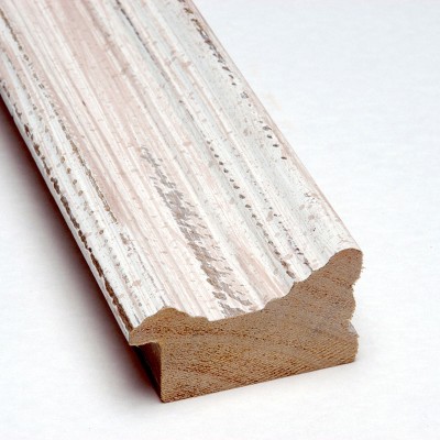 Alexandria White Wash Narrow Wood Framed Corkboard