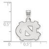 Black Bow Jewelry 14k White Gold North Carolina Tar Heels NCAA Small Pendant - 2 of 3