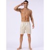 Lars Amadeus Men's Sleepwear Satin Shorts Elastic Waist Lounge Pajama Bottoms - 3 of 4