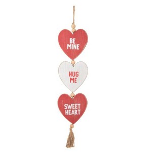 Ganz 20.0 Inch Candy Heart Hanger Wall Decor Wooden Beads Tabletop Signs - 1 of 3