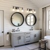 DORESshop 24 in. 3-Light Black Vanity Light with White Cylinder Glass Shades for Bathroom, Mirror, Vanity Area - 2 of 4