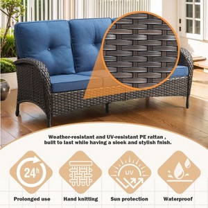 Gymojoy Outdoor Sofa Rocking Chair Side Table with Ottomans Patio Funiture - 1 of 4