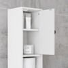 SEVOBAL Bathroom Storage Cabinets Tall Narrow Cabinet with Adjustable Shelves and Door Storage for Bathroom, White, 7.75"*7.75"*70.75" - 2 of 4