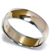 Pompeii3 Mens 14K Gold Two Tone Comfort Fit Plain Wedding Band - 2 of 4