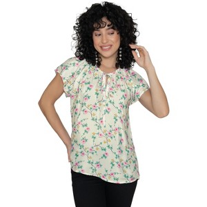 HAPPY BAY Women's Dressy Short Sleeve Top Summer Party Business PleatedT Shirts Trendy Fashion Tops Casual Flowy Tunic Tops For Women - 1 of 4