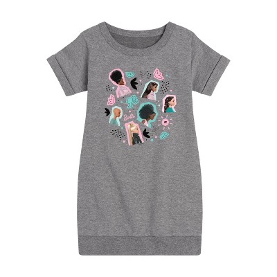 - Barbie - Easter Graphic Short Sleeve Fleece Dress