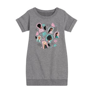 - Barbie - Easter Graphic Short Sleeve Fleece Dress - 1 of 3
