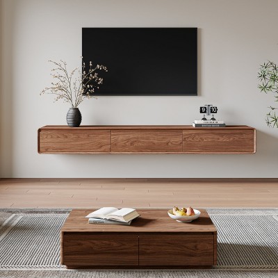 Modern Floating TV Stand Wall-Mounted Media Console with Storage