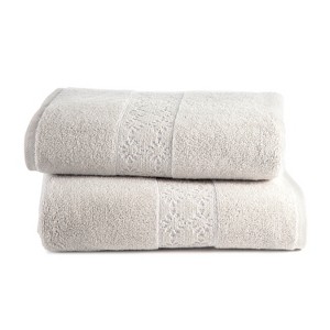 Clean Design Home Anti-Allergen Savoy Grey 2-Pack Bath Towel Set - 1 of 4