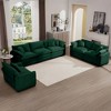 3-Piece Corduroy Deep Seat Sofa Set with Oversized Comfort and Flexible Sofa Combinations - 3 of 4