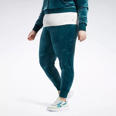 Reebok Classics Energy Q4 Velour Pants (Plus Size) Womens Athletic Pants 2X  Forest Green