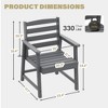 Lyngins Oversized All-Weather Outdoor Accent Chair – Imitation Wood Grain Design, Rainproof/Fade-Resistant, Single Patio Dining Chair/Outdoor Chair - 4 of 4