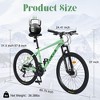 NAYSAYE 26 Inch Mountain Bike 24 Speed Steel Frame with Suspension Fork for Men and Women, Green, 65.75"*24.41"*37" - 4 of 4