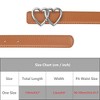 INSPIRE CHIC Women Reversible Faux Leather 0.9" Width Belt with Metal Double Hearts Ring Buckle Belts 1Pc - 4 of 4