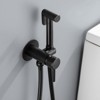 Cobbe Wall Mounted Adjustable Temperature Handheld Bidet Sprayer Kit Bathroom Toilet Bidet Attachment Set Matte Black - 2 of 4