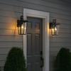 ALOADECOR Modern Matte Black Outdoor Wall Lantern with Clear Tempered Glass Open Bottom Design Light Fixture for Entryway (¨2 Pack) - 3 of 4