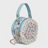 Willow & Ruby Girls Mini Round Tweed Purse with Flower & Pearl Detailing - Stylish Crossbody Handbag for Kids - 3 of 4