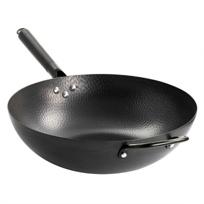 Gibson Our Table 10.5 Inch Pre-seasoned Cast Iron Wok In Black : Target