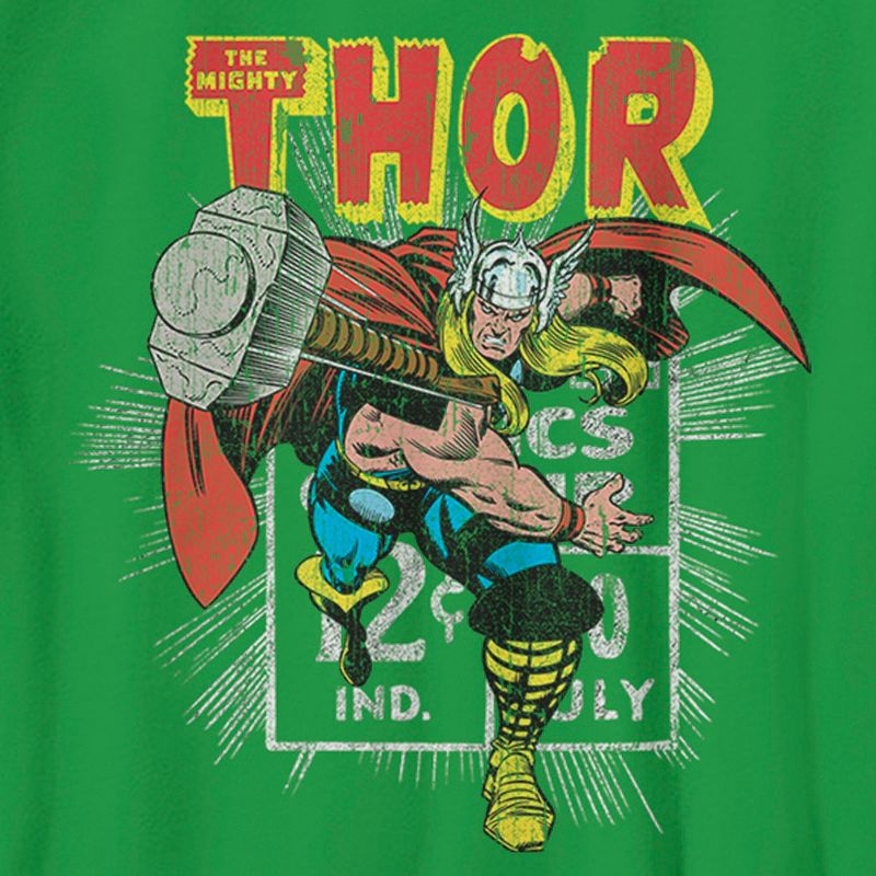 Boy's Marvel The Mighty Thor Comic Book Shot T-Shirt, 2 of 5