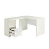 PAGED L-Shaped Desk Versatile Computer Desk with Drawer and Natural Woodgrain Finish, Corner Desk for Living Room, Home Office - 2 of 4
